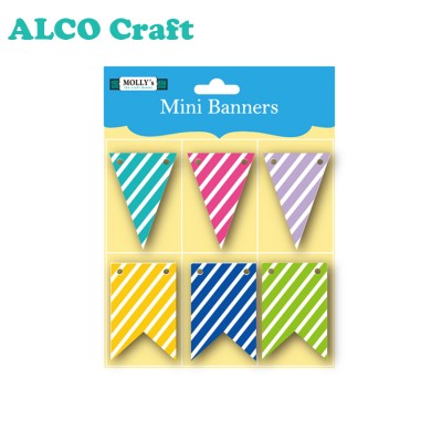 Mini triangle paper bunting banner for party decoration