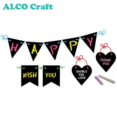 High quality 180g chalkboard happy birthday bunting banner