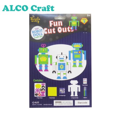 DIY Craft Kit Robot Handmade Doll Kids Activity Fun Cut Outs