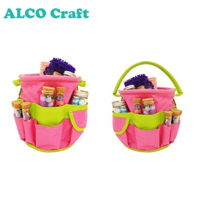 Good quality custom polyester garden and Craft tool tote bag with organizer