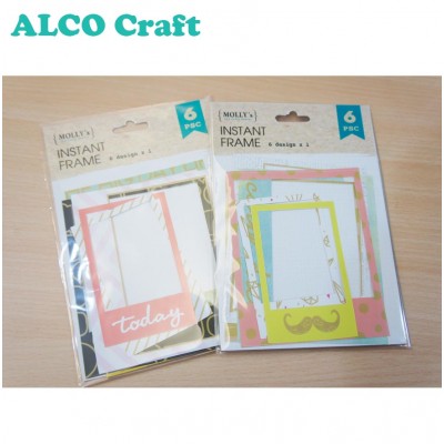 High quality 6pcs multi sizes paper photo frame for card making