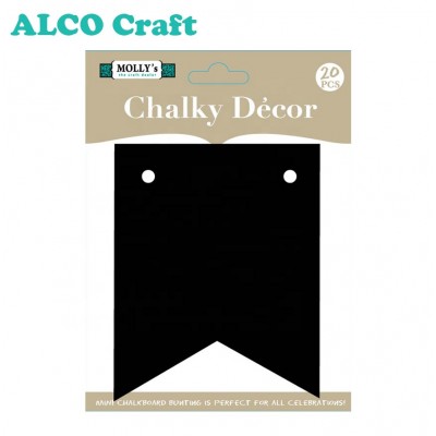 Molly's 20pcs chalkboard party bunting flag for party decoration