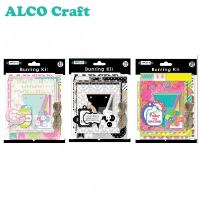 Scrapbooking DIY Decoration Fairy Garden Paper flags Bunting Kit