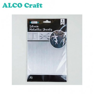 A5 adhesive silver metallic effect sheets craft kit for card making